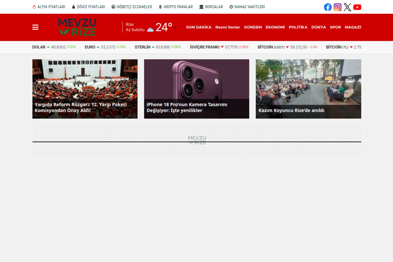 mevzurize.com web sitesi ekran görüntüsü - DA 56