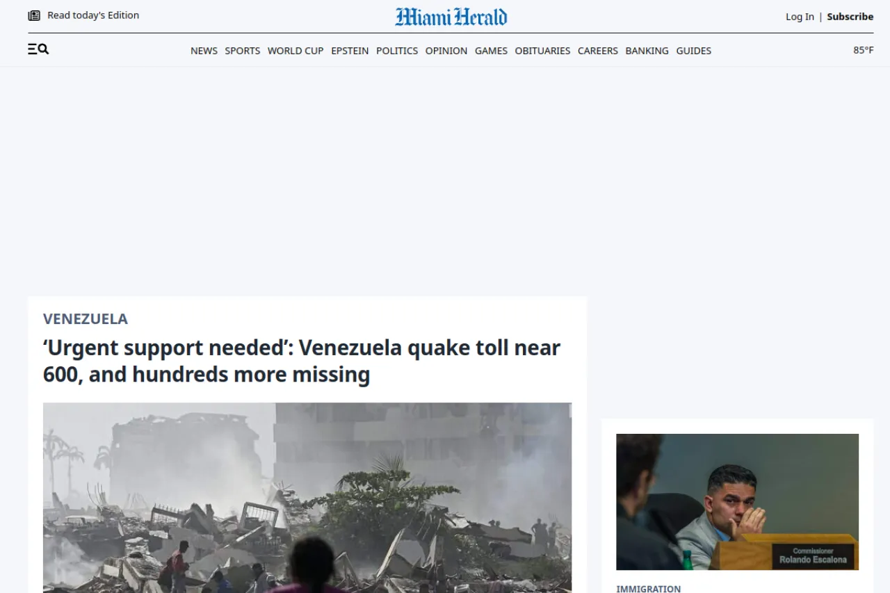 miamiherald.com web sitesi ekran görüntüsü - Haber - DA 90