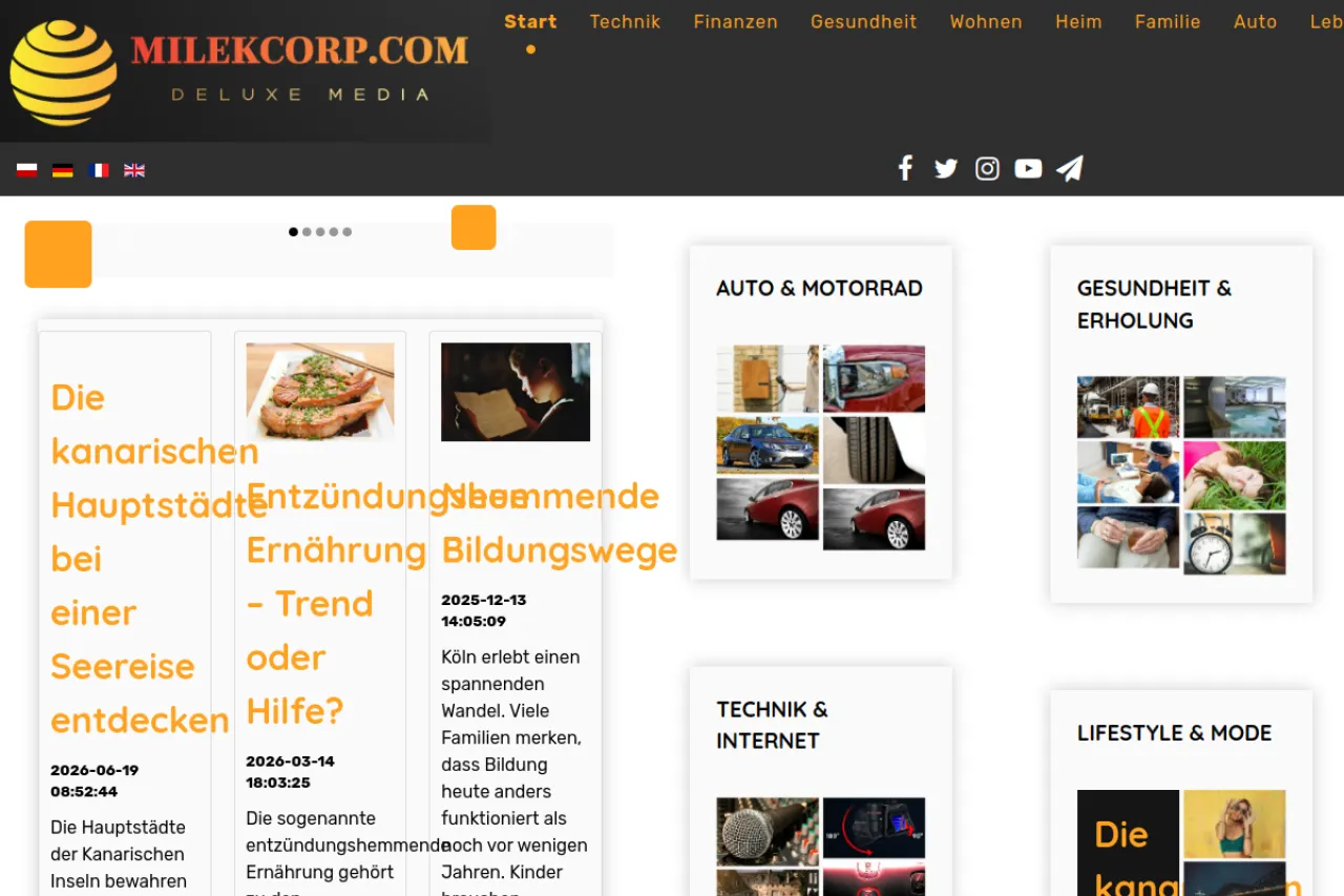 milekcorp.com/de web sitesi ekran görüntüsü - DA 56