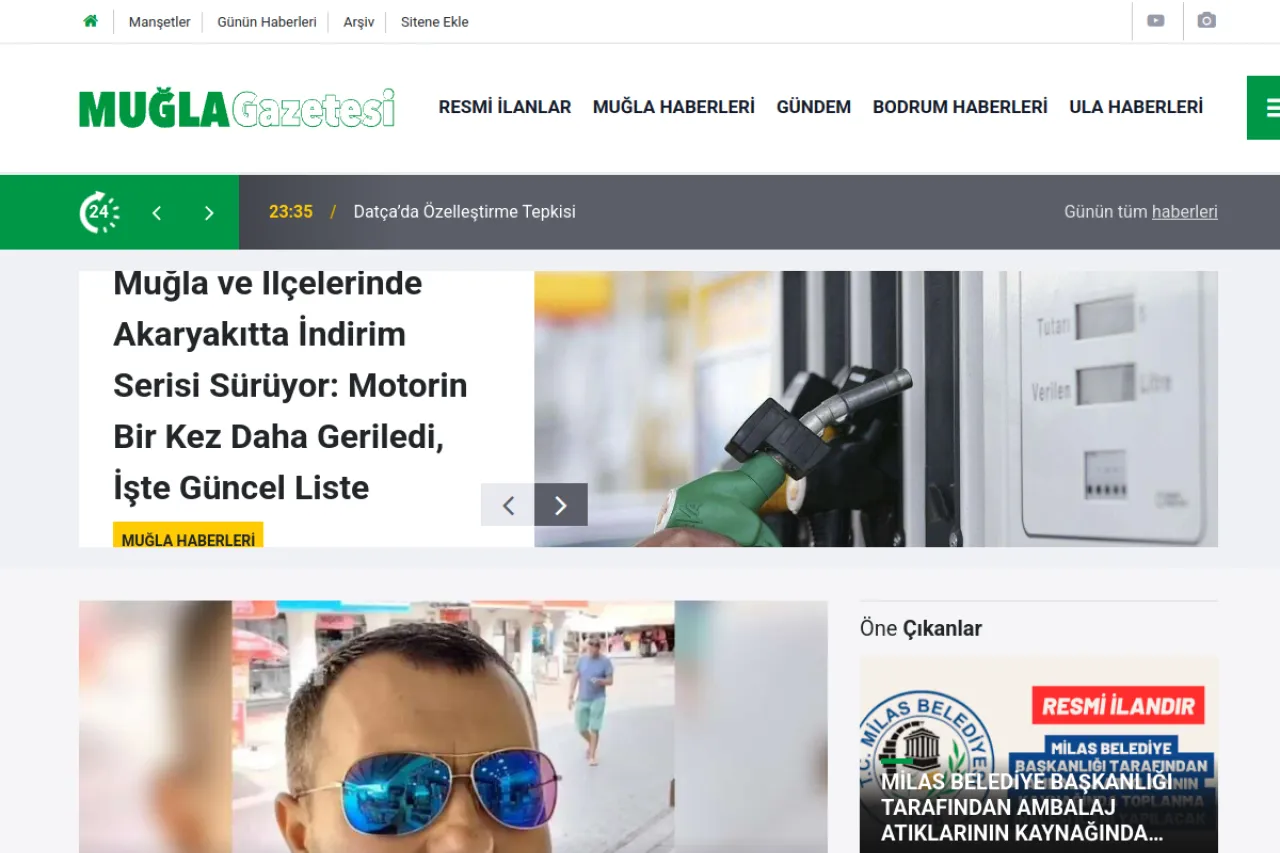 muglagazetesi.com.tr web sitesi ekran görüntüsü - Haber - DA 27