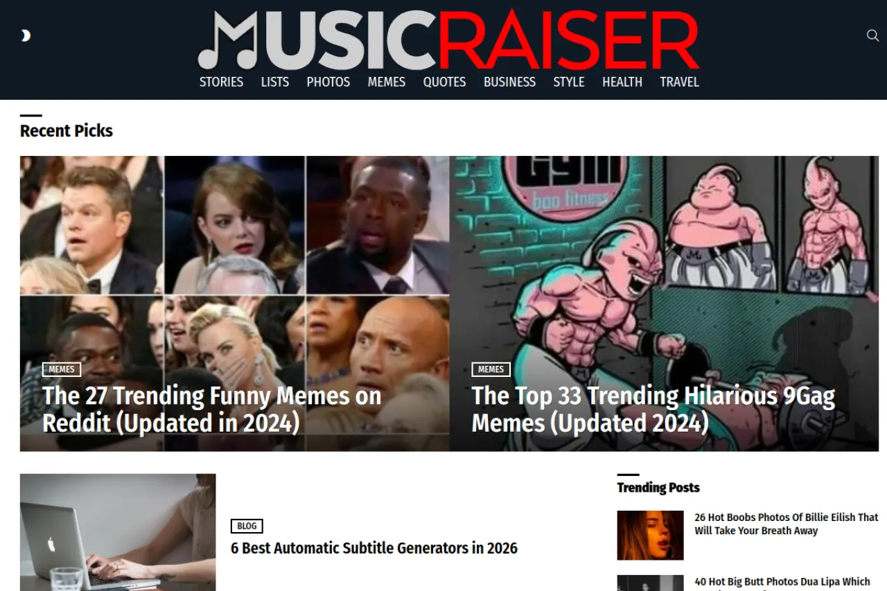 musicraiser.com web sitesi ekran görüntüsü - DA 71