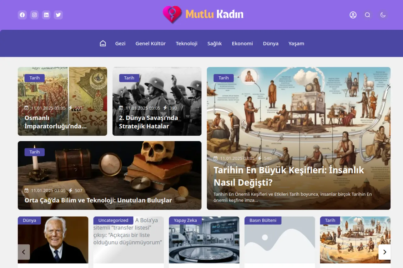 mutlukadin.net web sitesi ekran görüntüsü - DA 40