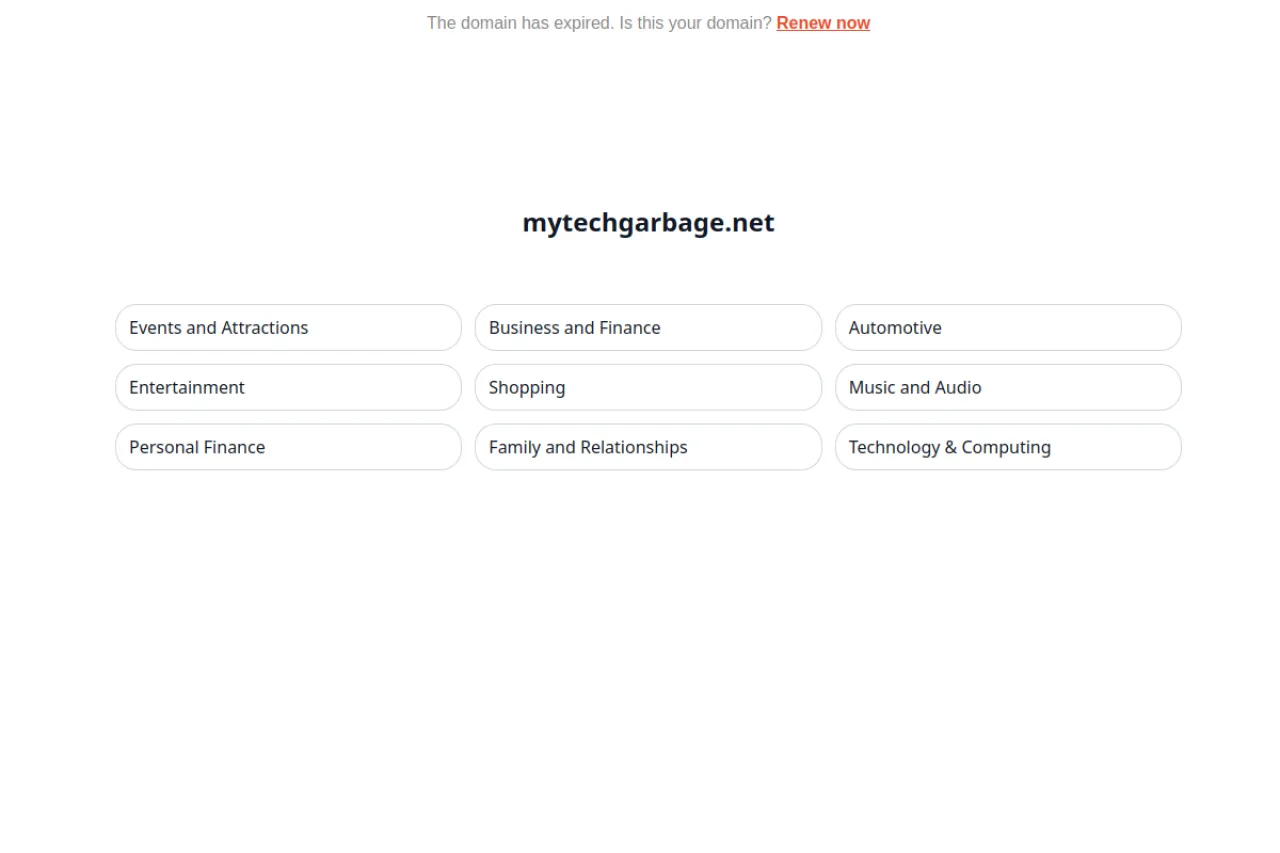 mytechgarbage.net web sitesi ekran görüntüsü - Teknoloji - DA 51