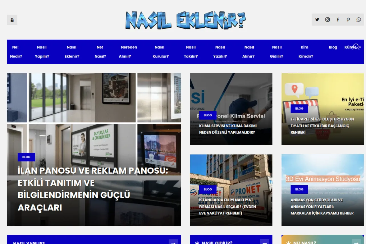 nasileklenir.com web sitesi ekran görüntüsü - DA 53