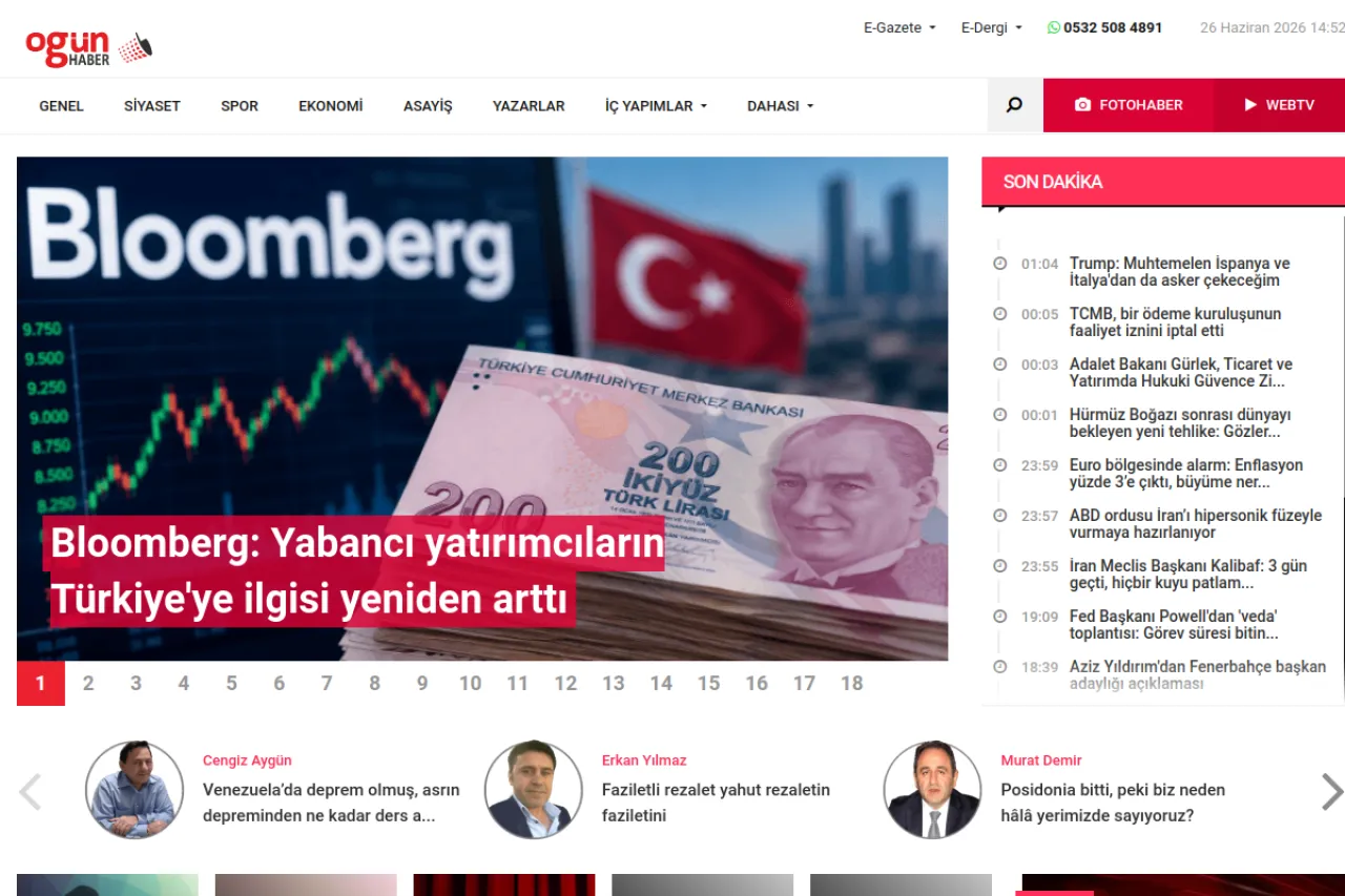 ogunhaber.com web sitesi ekran görüntüsü - Haber - DA 37
