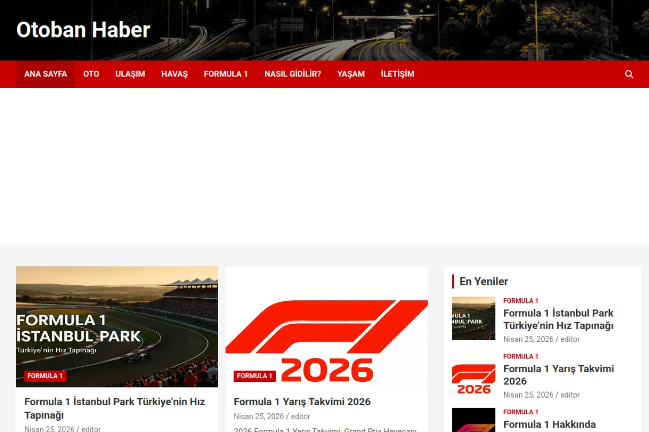 otobanhaber.com.tr web sitesi ekran görüntüsü - Haber - DA 19