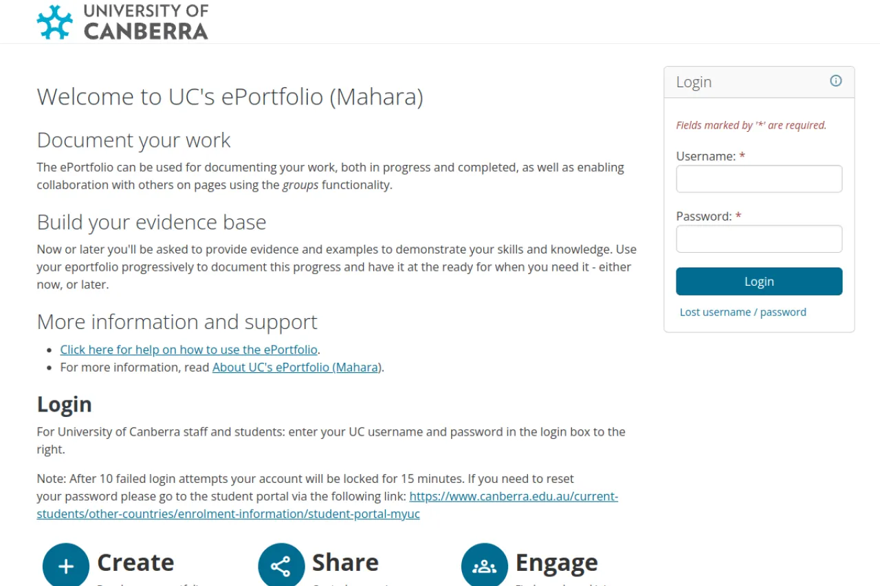 portfolio.canberra.edu.au web sitesi ekran görüntüsü - Haber - DA 62
