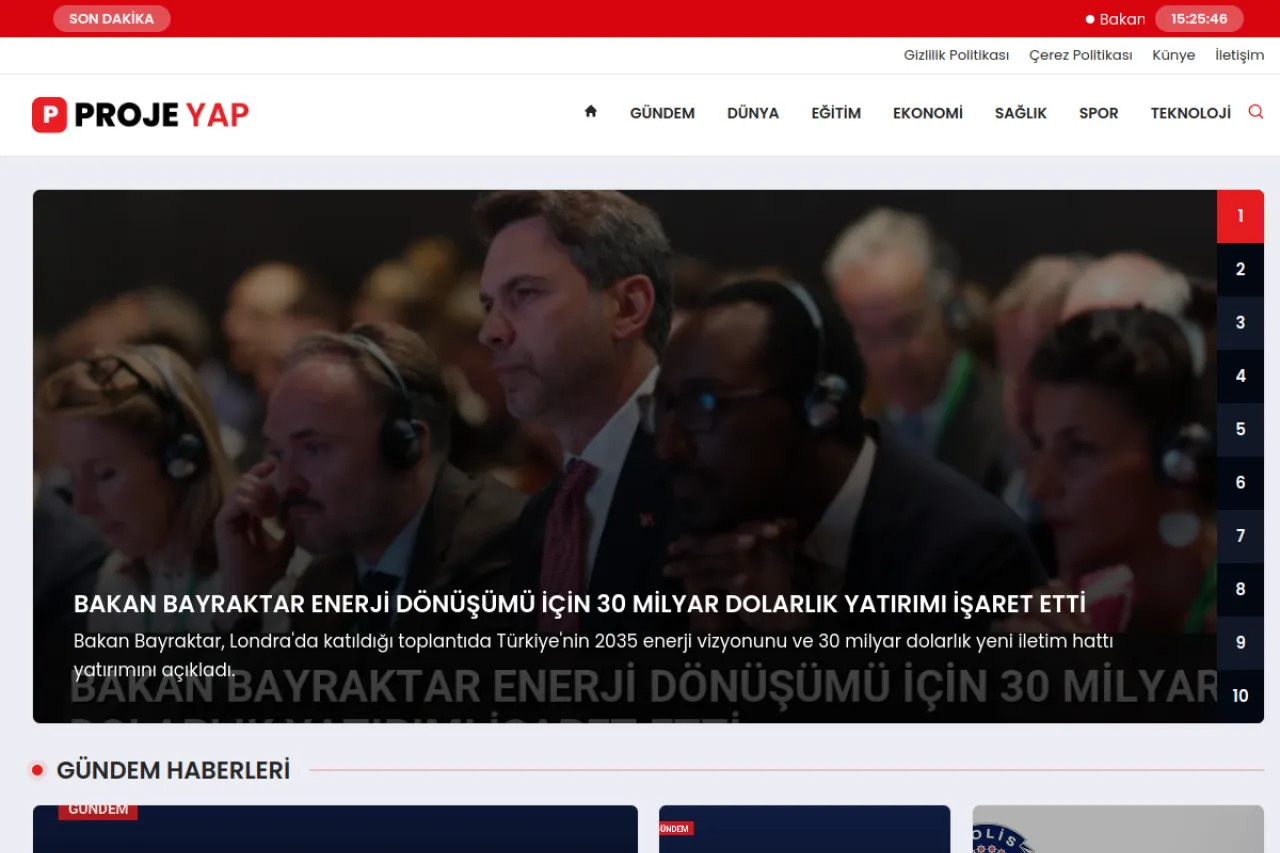 projeyap.com web sitesi ekran görüntüsü - DA 34