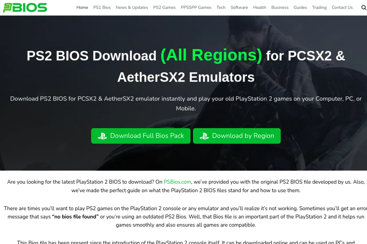 psbios.com web sitesi ekran görüntüsü - DA 47