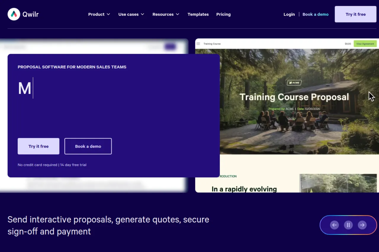 qwilr.com web sitesi ekran görüntüsü - Haber - DA 51