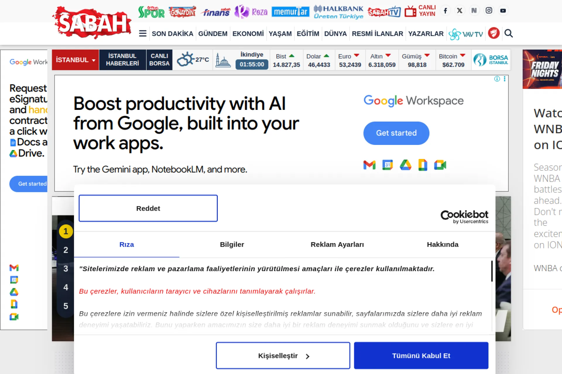sabah.com.tr web sitesi ekran görüntüsü - DA 82