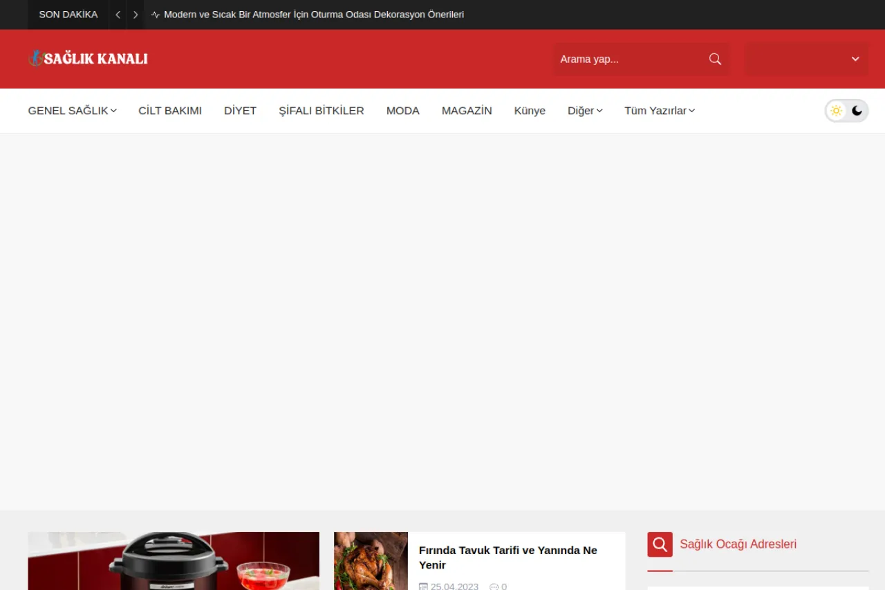 saglikkanali.com web sitesi ekran görüntüsü - Sağlık - DA 58