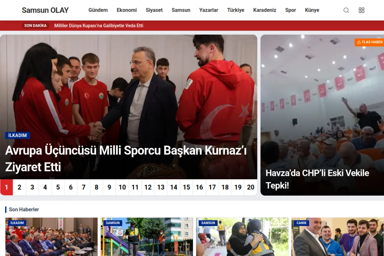 samsunolay.com.tr web sitesi ekran görüntüsü - DA 16