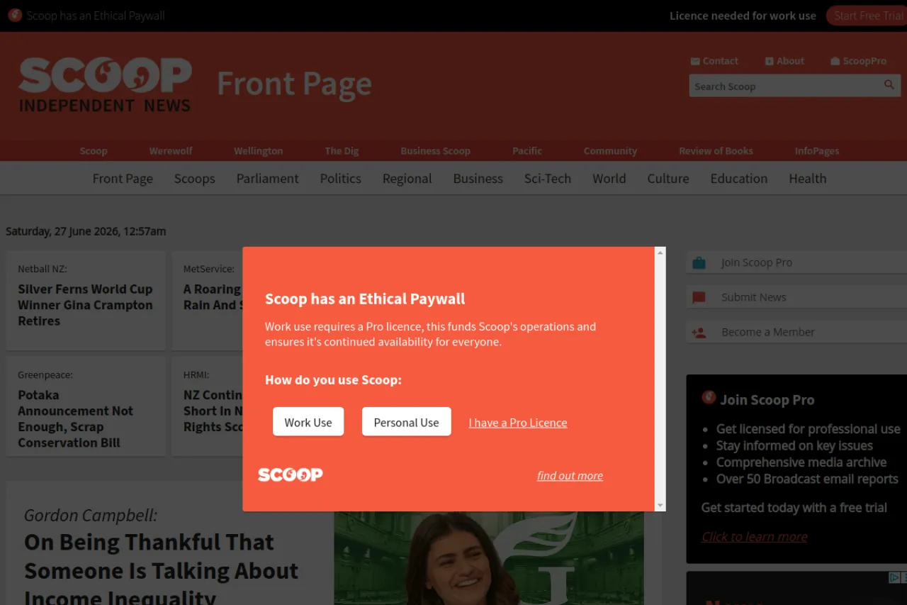 scoop.co.nz web sitesi ekran görüntüsü - Haber - DA 79