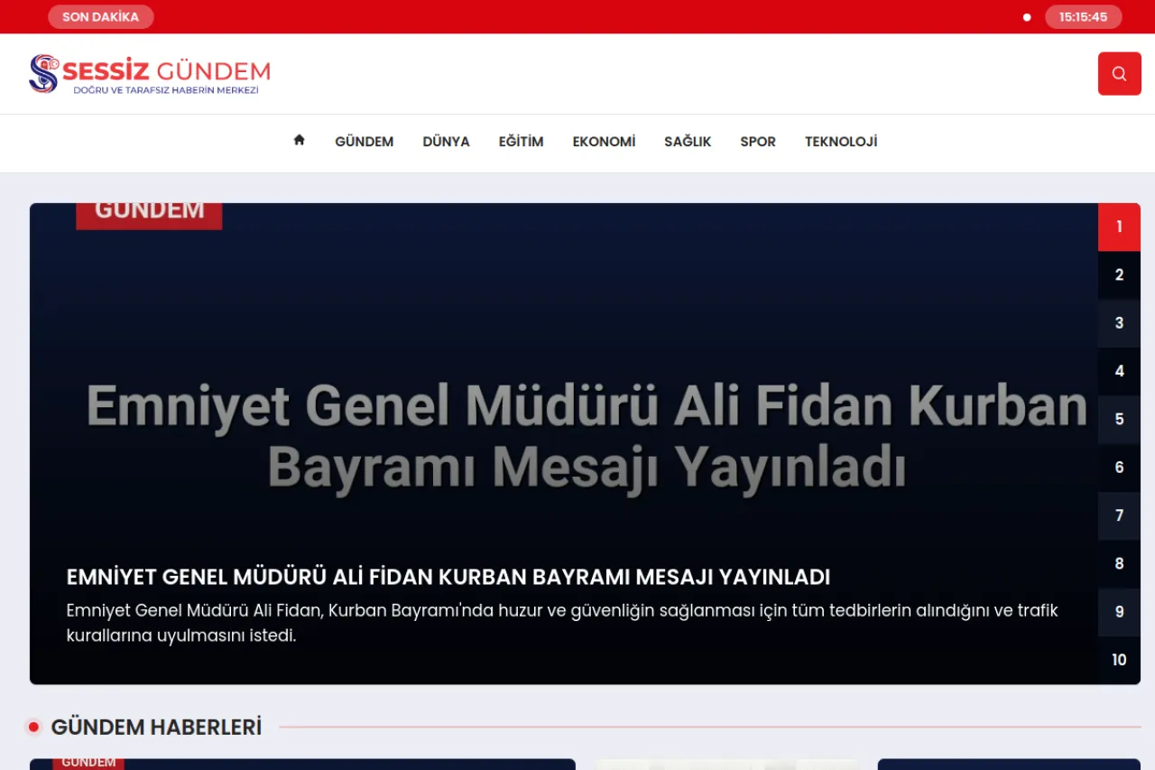 sessizgundem.com web sitesi ekran görüntüsü - DA 35