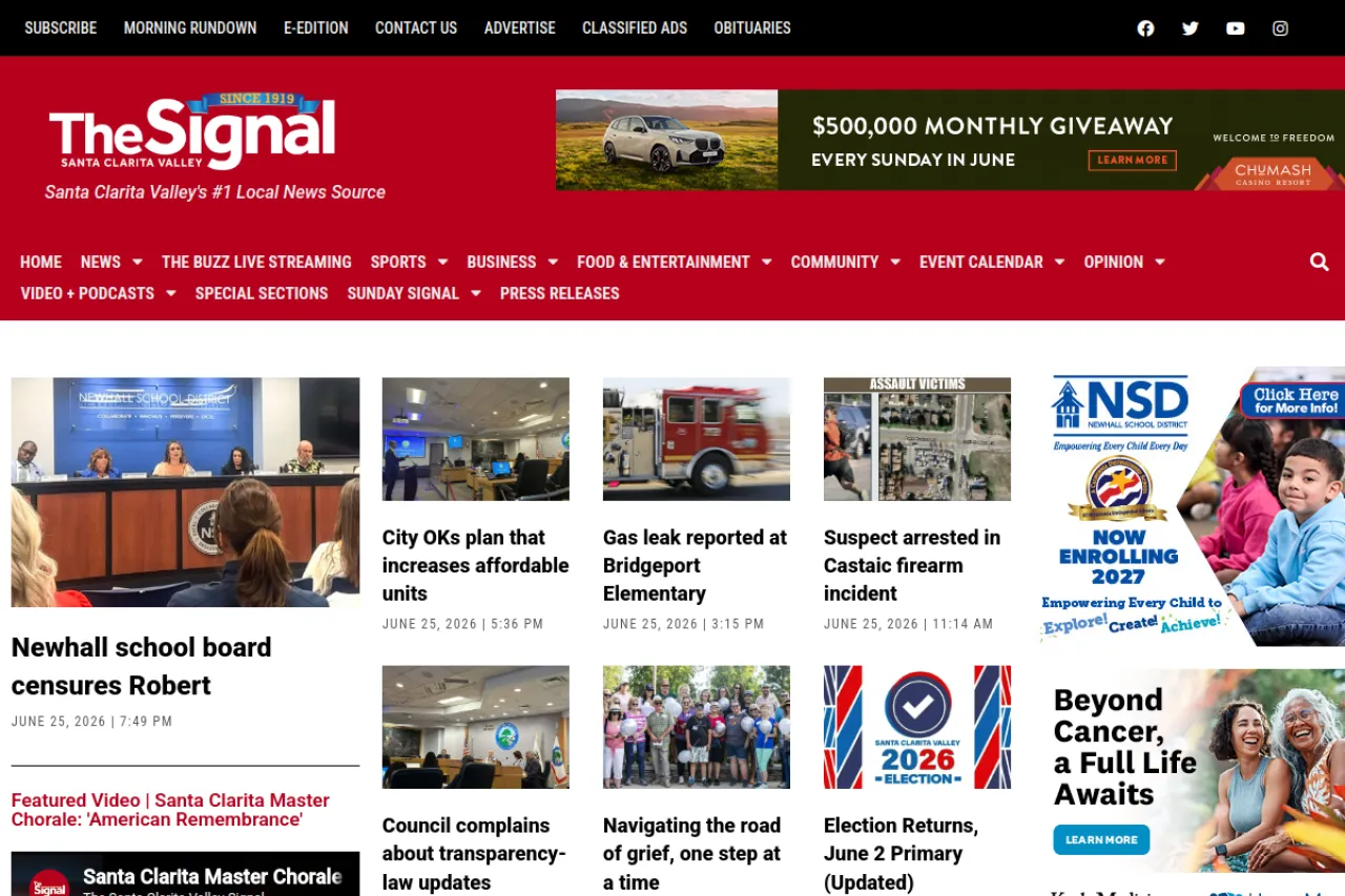 signalscv.com web sitesi ekran görüntüsü - Haber - DA 75