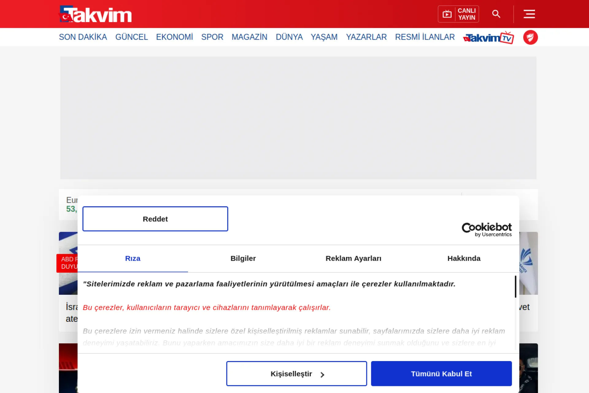 takvim.com.tr web sitesi ekran görüntüsü - DA 63