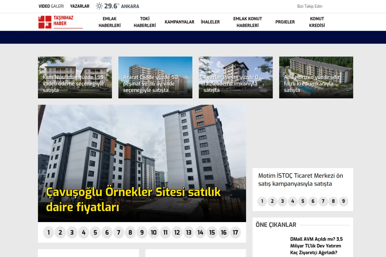 tasinmazhaber.com web sitesi ekran görüntüsü - Haber - DA 56