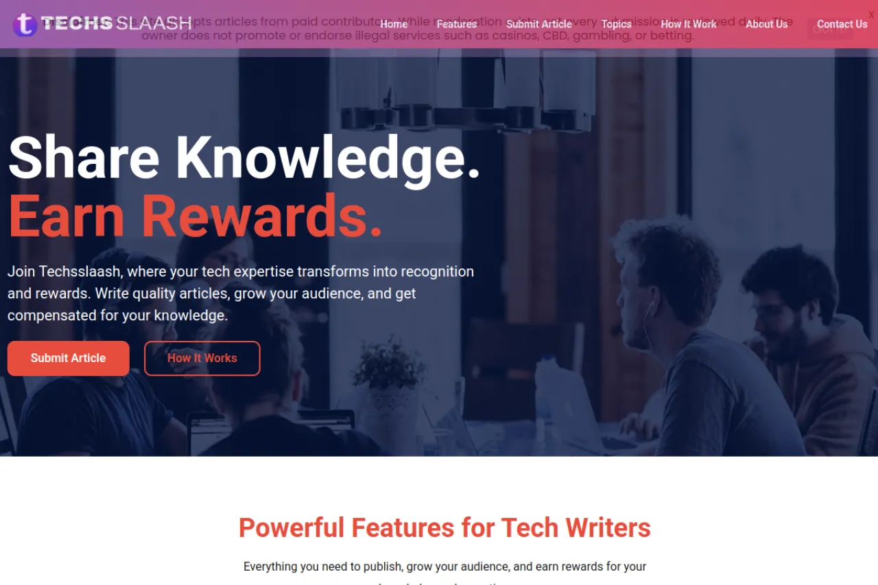techsslaash.com web sitesi ekran görüntüsü - Teknoloji - DA 44