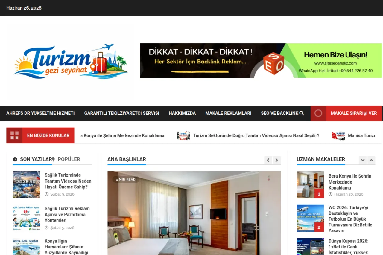 tekilziyaretci.com web sitesi ekran görüntüsü - DA 57