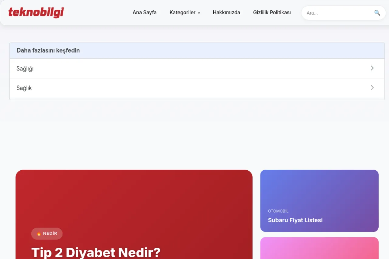teknobilgi.net web sitesi ekran görüntüsü - DA 57