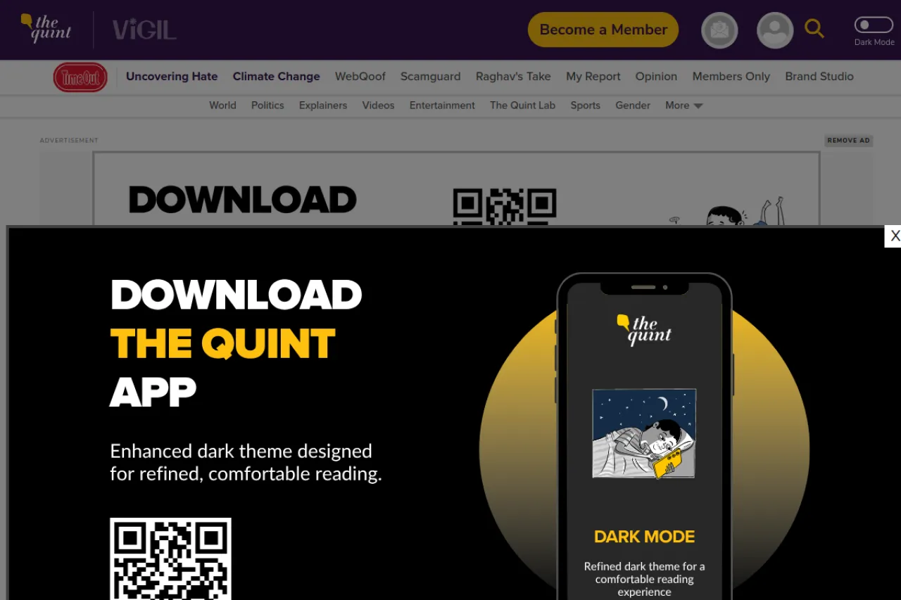 thequint.com web sitesi ekran görüntüsü - Haber - DA 84