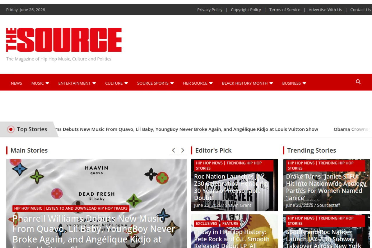 thesource.com web sitesi ekran görüntüsü - Haber - DA 83