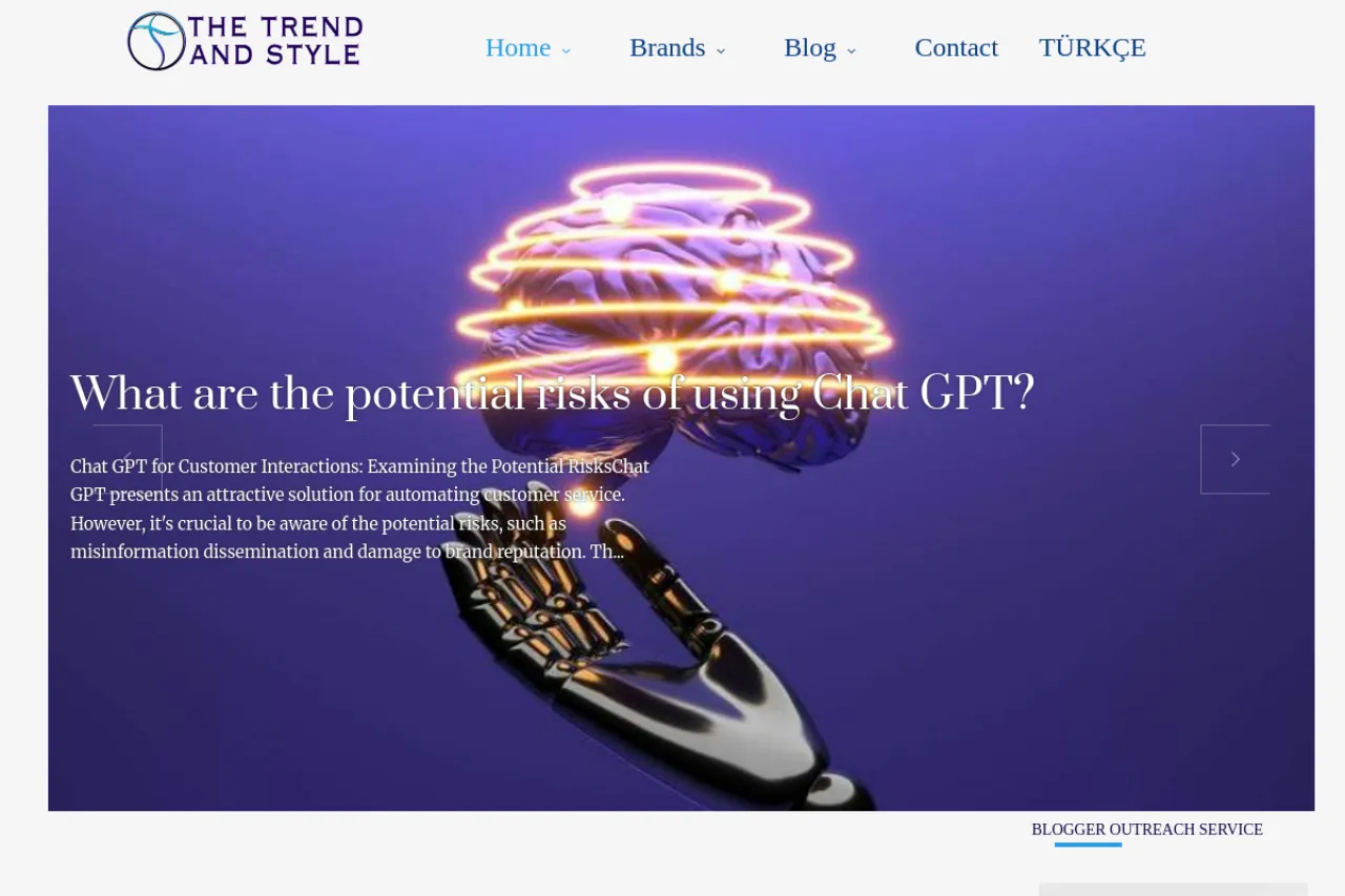 thetrendandstyle.com web sitesi ekran görüntüsü - DA 16