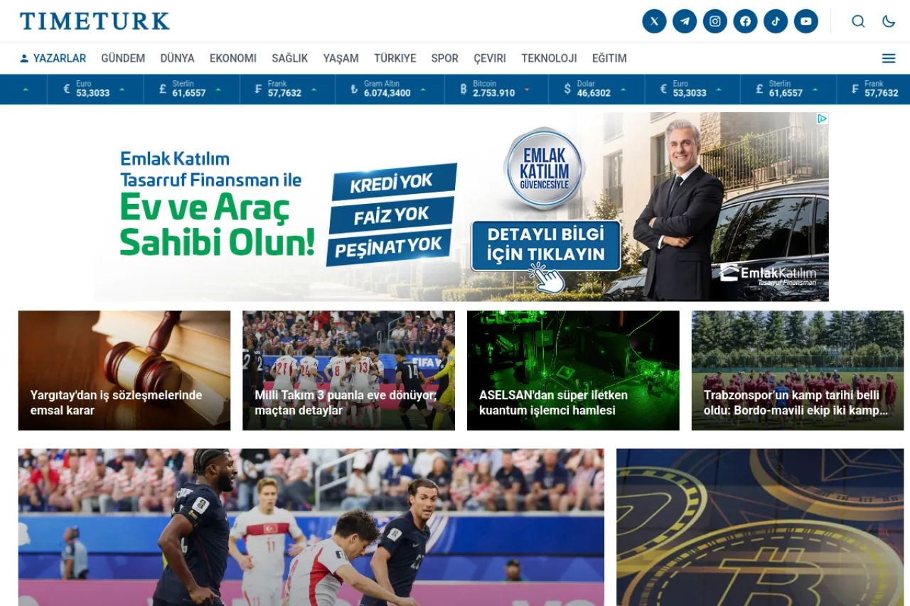timeturk.com web sitesi ekran görüntüsü - DA 56