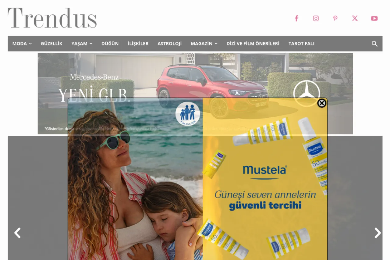 trendus.com web sitesi ekran görüntüsü - DA 34