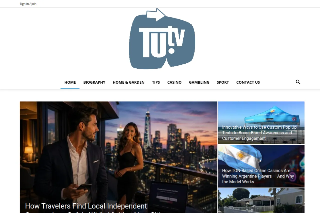 tu.tv web sitesi ekran görüntüsü - DA 83