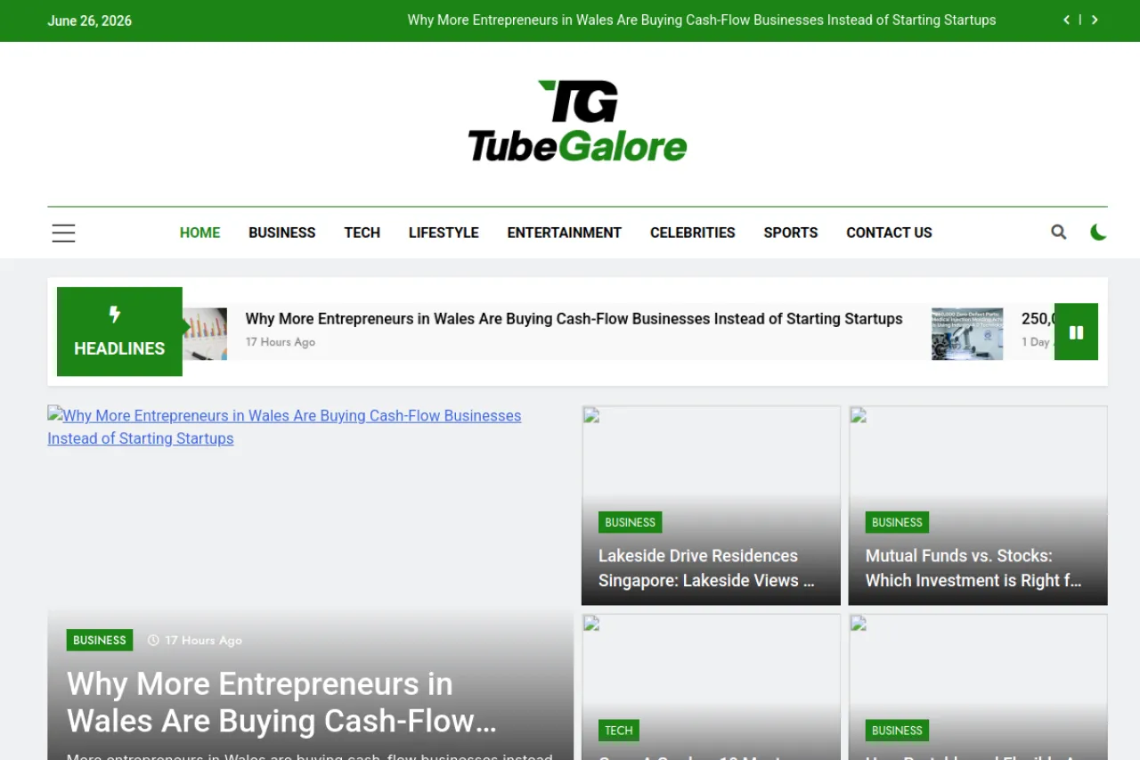 tubegalore.uk web sitesi ekran görüntüsü - DA 39