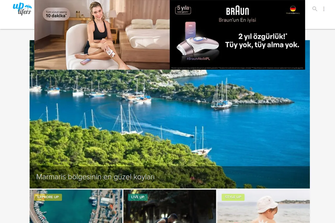 uplifers.com web sitesi ekran görüntüsü - DA 35