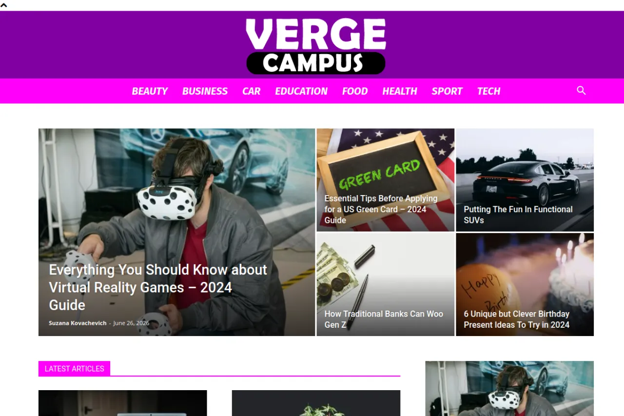 vergecampus.com web sitesi ekran görüntüsü - DA 76