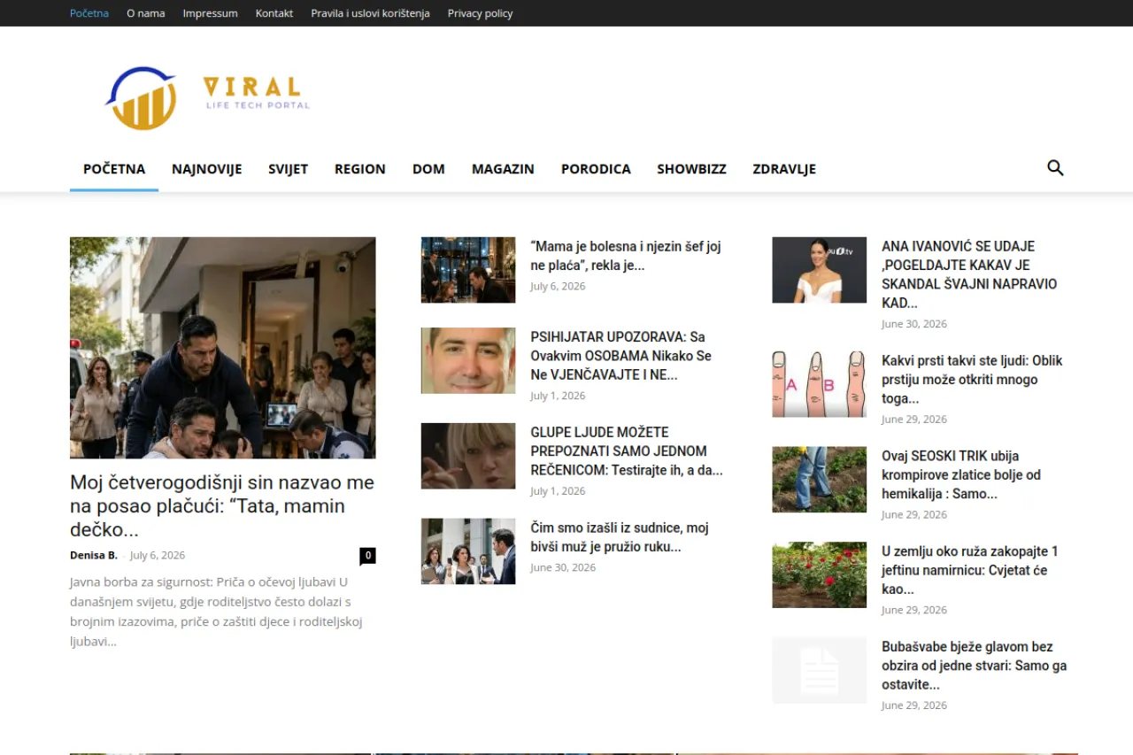 viralteknoloji.com web sitesi ekran görüntüsü - Teknoloji - DA 6