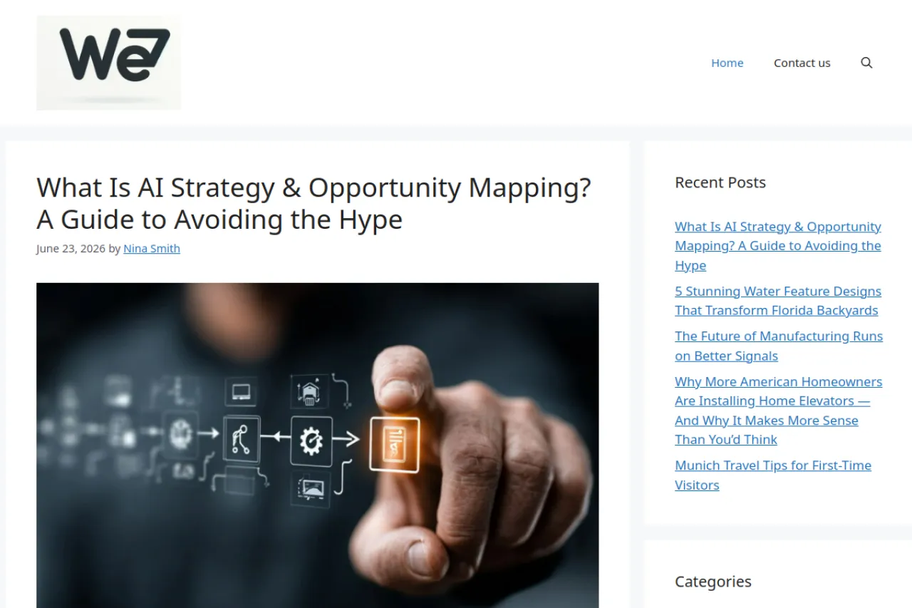 we7.com web sitesi ekran görüntüsü - DA 72