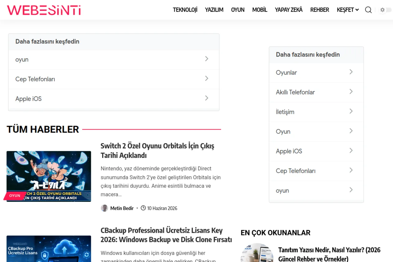 webesinti.com web sitesi ekran görüntüsü - DA 17