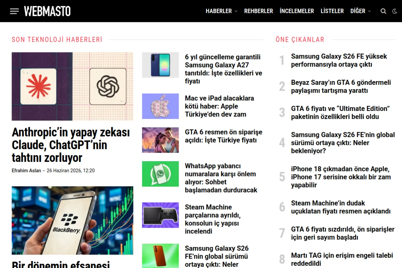 webmasto.com web sitesi ekran görüntüsü - DA 30