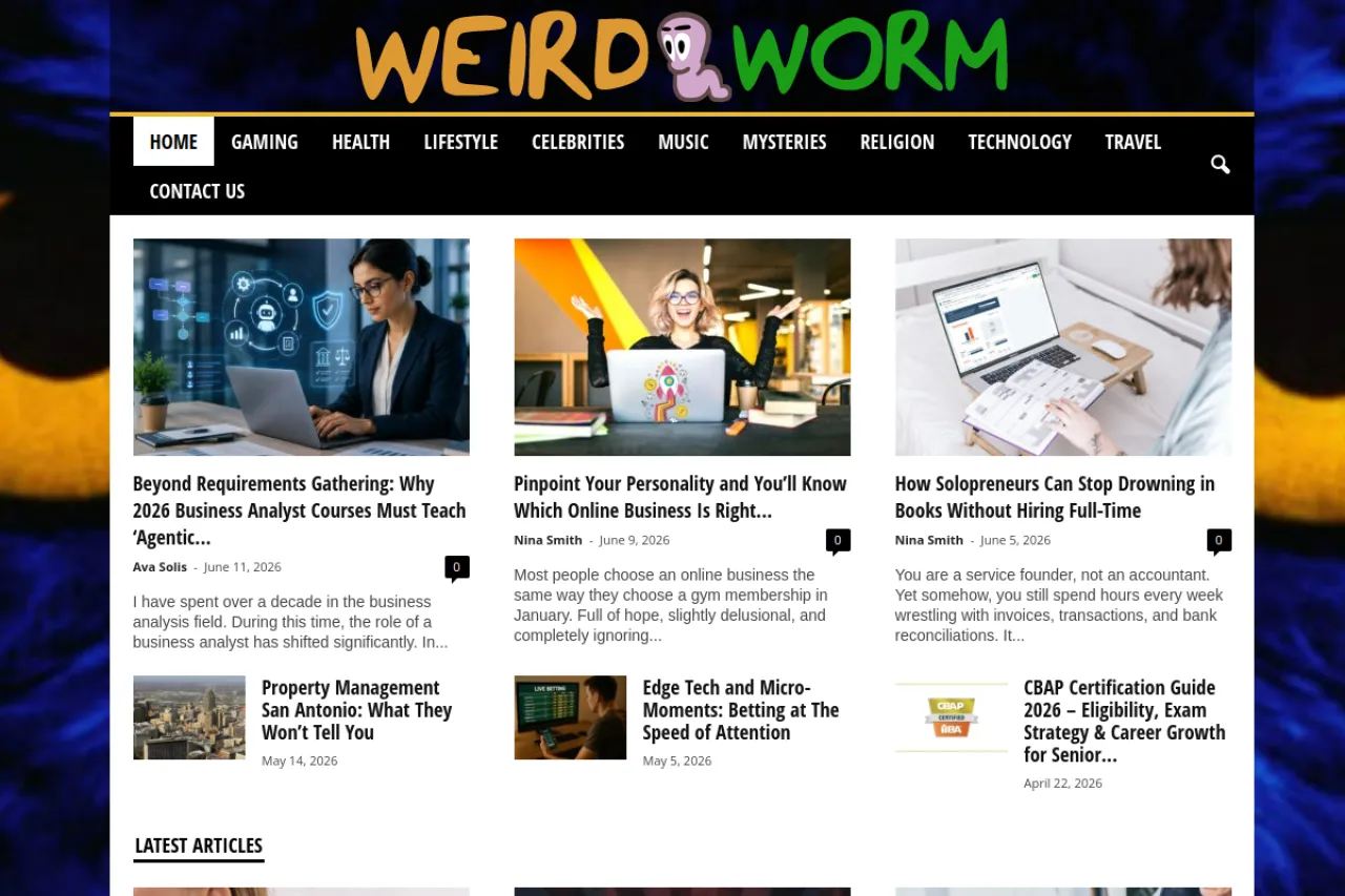 weirdworm.com web sitesi ekran görüntüsü - DA 76