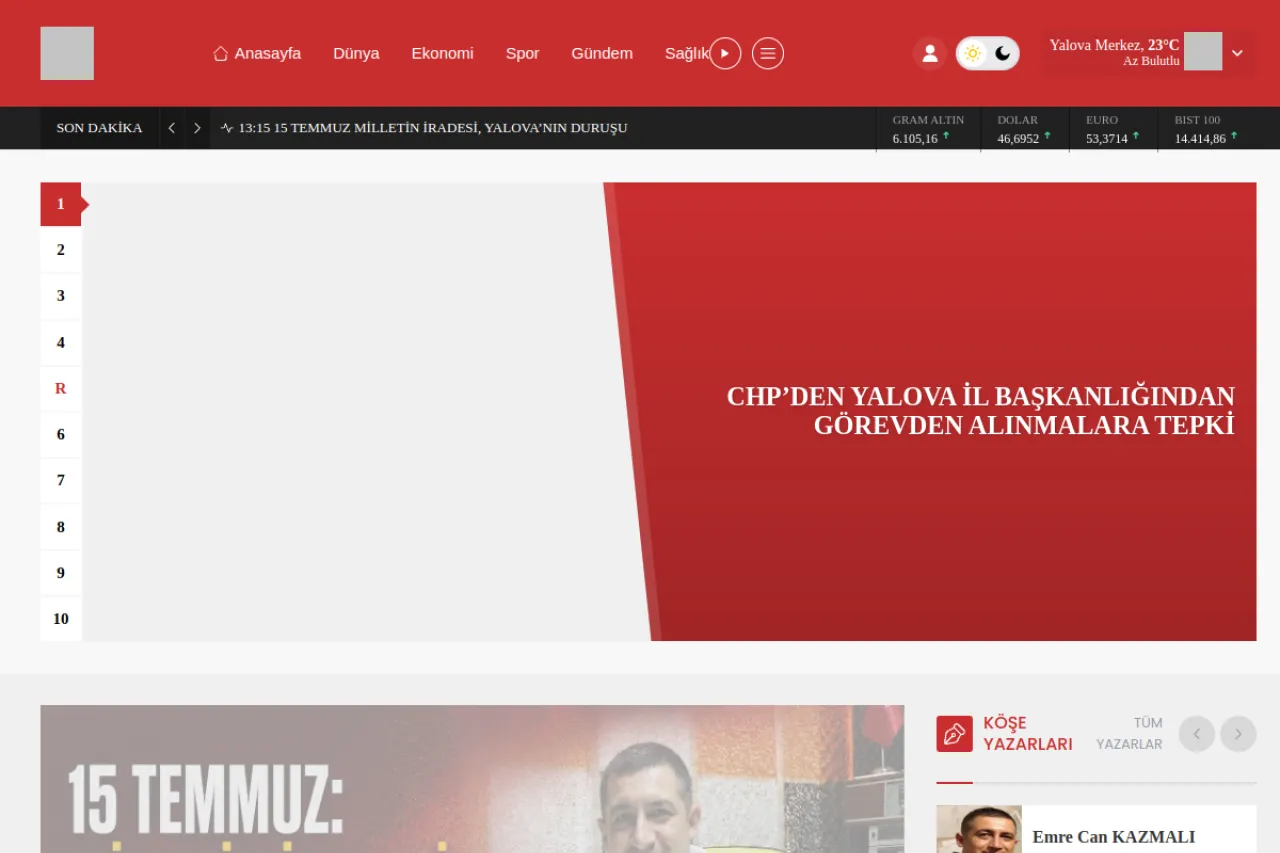 Yalova Çizgi web sitesi ekran görüntüsü - Haber - DA 19