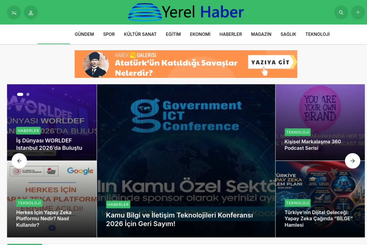 yerelhaber.net.tr web sitesi ekran görüntüsü - Haber - DA 56